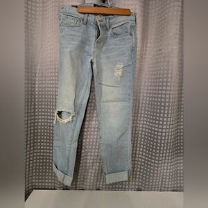 J Brand Aiden Light Blue Distressed Boyfriend Jeans